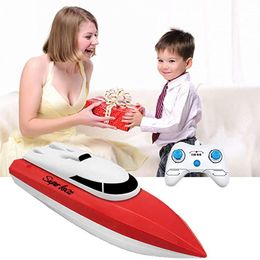 High Speed RC Boat 2.4GHZ 4 Channel Radio Remote Control RC Racing Boat Electric Toys RC Toys for Childern Best Gifts