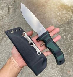 High End New Survival Straight Knife ATS-34 Satin Drop Point Blade Full Tang G-10 Handle Fixed Blade Hunting Knives With Kydex