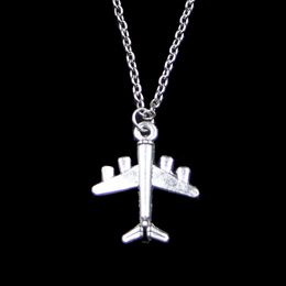 Fashion 27*21mm Aeroplane Plane Pendant Necklace Link Chain For Female Choker Necklace Creative Jewellery party Gift