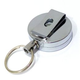 4CM Metal Delicate ID Card Badge Holder Reel Recoil Belt Clip Durable Retractable Pull Chain Reel EEC2869