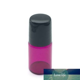 1pcs Mini Perfume Sample 2ml Roller Glass Bottle Refillable Essential Oil Rose-red Roll-on Bottle Free Shipping