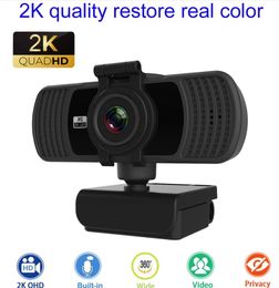 New Webcam 2K 2040*1080P Auto USB Full HD Web Camera with Microphone Cam for Mac Laptop Computer Video Live Streaming