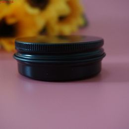 30g 30ml Empty Black Aluminium Box Metal Tin Cans Portable Cream DIY Cosmetic Round Jar Tea Pot Refillable Containershigh qualtity