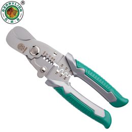 BERRYLION 3 in 1 Multifuntional Wire Stripper Cable Cutting Crimping Pliers Multitul Tool For Terminal Electrician Hand Tools Y200321