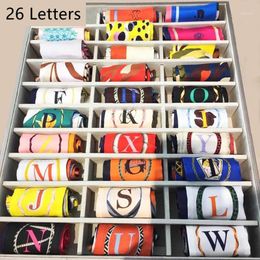 Scarves 26 Letters Scarf Design Print Women Silk 2021 Fashion Head Brand Small Tie Bag Ribbons Constellation1