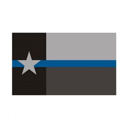 Texas State Flag Thin Blue Line Flag 3x5 FT Police Banner 90x150cm Festival Gift 100D Polyester Indoor Outdoor Printed Flag