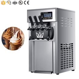 1200W commercial ice cream machine for sale high quality sundae cone maker 2+1flavors