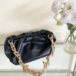 HBP messenger bag handbag designer handbags new designer bag texture fashion fashion shoulder bag thick chain Pleated