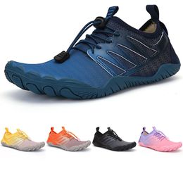 fingered shoes UK - Discount Non Brand Men Women Running Shoes Black Grey Yellow Pink Purple Blue Orange Five Fingers Cycling Wading Mens Outdoor Sports Shoe