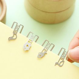 Bookmark 2 Box Mini Metal DIY Clips Cute Cartoon Animal Plated Sliver Bookmarks Stationery Gift