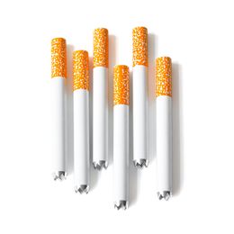100 Pcs/box Metal Aluminium Cigarette 78mm Cigarette Sawtooth Pipe One Hitter Bat for Tobacco Herb Smoking Pipes Smoke Accessories