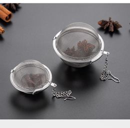 2022 New Stainless Steel tea infuser 4.5cm / 5.5cm / 7cm /9cm Tea Pot Infusers Sphere Mesh Tea Strainer Ball