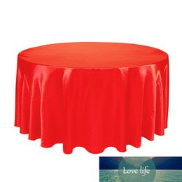 10pcs 275cm Round Satin Tablecloth Table Cover Polyester Table Cloth Oilproof Wedding Party Restaurant