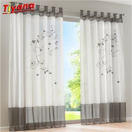 1.4x2.6 Ready Made Curtain Tulle Sheer Curtains Curtain Living Bedroom Kitchen valance Curtain Set Panel DL009*20 Y200421