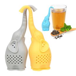 Cute Silicone Elephant Shaped Tea Infuser Reusable Tea Strainer Bag Mug Philtre Diffuser Tea Kitchen Accessories Teaware