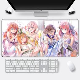 Large Anime Girl The Quintessential Quintuplets MousePad Gamer Otaku Kawaii XL Mouse Pad Cartoon 60x30cm Computer Keyboard Mat LJ201031