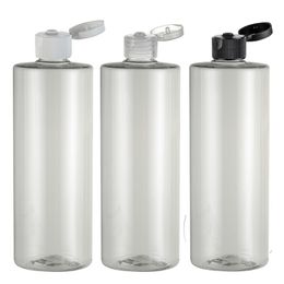 500ml transparent plastic bottle, PET TONER BOTTLE with white/transparent/black flip lid water bottle