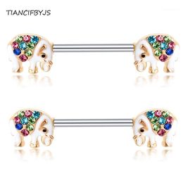 TIANCIFBYJS Nipple Barbell Piercing Earring Carlitage 14G Stainless Steel Wholesale Body Jewellery Crystal Nipple Rings Bars 20pcs1