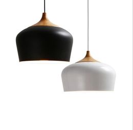 Nordic Pendant Lights Wood Aluminium Lampshade Pendant lamps Industrial Lighting Loft Lamparas Dining Room Lamp E27 Light Fixtures