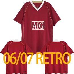 2006 07 Retro Man UTD Soccer Jerseys ROONEY Football Shirt 2006 Classic retro RONALDOS Soccer Shirt SOLSKJAER United GIGGS Jersey