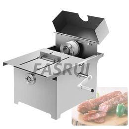 Desktop Sausages Binding Machine Hand Crank Electric Sectional Tying Maker Ham Sausage Stainless Steel