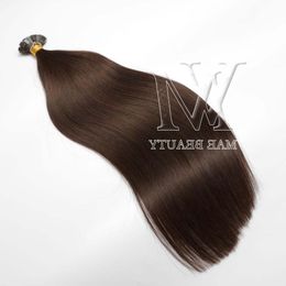 VMAE 11A double Drawn Darkest Brown 50g Indian European Hair Beauty Salon Stick flat Tip 100% Remy Virgin Pre bonded Human Hair Extensions