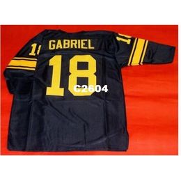 2604 #18 ROMAN GABRIEL CUSTOM 3/4 SLEEVE College Jersey size s-4XL or custom any name or number jersey