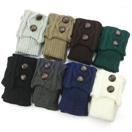 Socks & Hosiery Wholesale-Women Winter Crochet Knit Button Boot Toppers Cuffs1