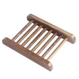 Natural Wooden Soap Dish Tray Holder Storage Soap Rack Plate Box Container for Bath Shower Plate Bathroom Supplies Soap Dishes DBC BH4221