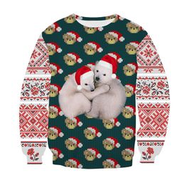 Ugly Christmas Sweater For gift Santa Elf Funny Pullover Womens Mens Jerseys and Sweaters Tops Autumn Winter Clothing 201203