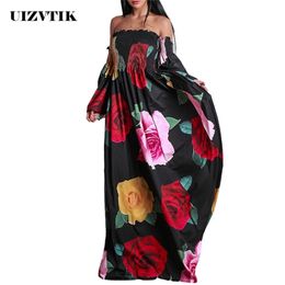 Luxury Summer Dress Women Casual Floral Ball Gown Boho Beach Maxi Dresses Female Sexy Strapless Backless Long Party Dress 201204