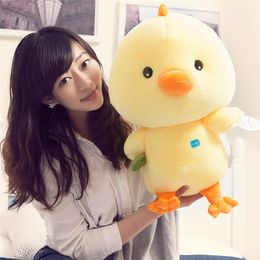 Free Shipping 50cm Super Cute Yellow Chicken Stuffed Animal Soft Plush Toys Creative Gifts For Birthday or Christmas LJ200914
