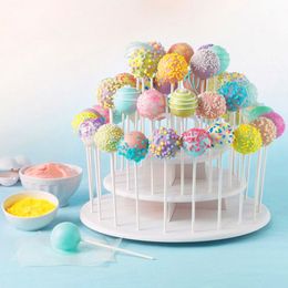 3 Tiers Lollipop Cake Stand Wedding Decoration Donut Wall Lolly Display Stand Holder Baby Shower Birthday Party Dessert Supplies 201023