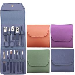 Home Garden 12-piece nail clipper set fashion portable girls professional manicure tools pedicure tool sets ZC860