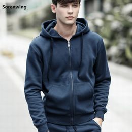 Fashion-Brand Men's hoodie with hood sweatshirts Jackets Men Fleece Streetwear Warm Tracksuit Men hoody Coats Velvet Sweatshirt