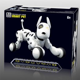 Robot Dog Electronic Intelligent Pet Education Smart Remote Control Dog Singing and Dancing Toys for Kids Xmas Birthday Gift LJ201105