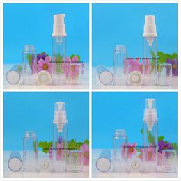 10ML clear plastic airless bottle with white/clear pump for lotion/emulsion/eye serum/sample toner sprayer cosmetic packing