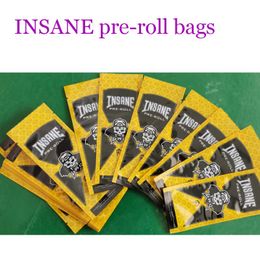 Smell Proof pre roll joint packaging ziplock bags 0.58g 0.02oz INSANE preroll package for 1 gram Dry Herb flower