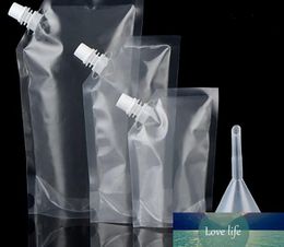 Wholesale Stand-up Plastic Drink Packaging Bag Spout Pouch for Beverage Liquid Juice Milk Coffee SN876