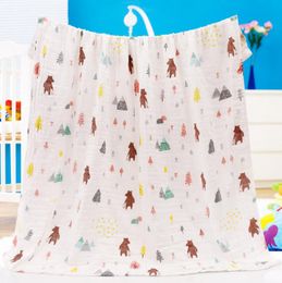 Baby Blankets Muslin Gauze Children Towel Large Baby Swaddling Wrap Baby Bath Towels Nursery Bedding Sheet 33 Designs KKA1635