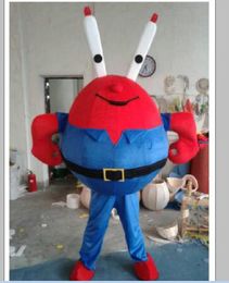 Hot Sale Red Crab Mascot Costumes Unisex Cartoon Apparel Custom Mr Crab Theme Mascotte Carnival Costume Fancy Party Dress