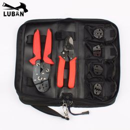 Crimping Tool Set/kit DN-K02C with cable cutter,crimping plier replaceable crimping die sets/jaws,terminal hand tools,crimpers Y200321