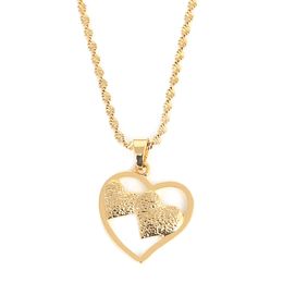 Fashion Heart Pendants Chokers Necklaces Women Gold Colour African Hot Jewellery Accessories