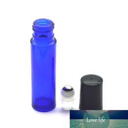 5pcs Perfume Roller 10ML Bottle Essential Oil Empty 10ml Blue Roll-On Sample Glass Bottle