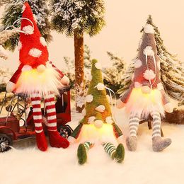 Christmas forest dolls Christmas tree ornaments small night lights Christmas decorative lights hanging ornaments 60pcs T2I51679