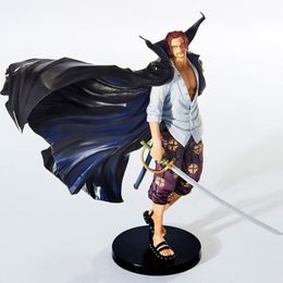 -Ein Stück 19cm Anime Figur Shanks Grand Line Der Kampf über dem Kuppel Rote Haare PVC Action Figure Sammeln Modell Spielzeug Puppe 201202