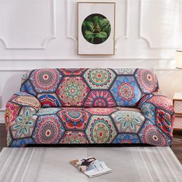 Bohemian Printed Slipcover Spandex Morocco All-inclusive Sofa Cover Endurable and Free Wrinkle Jacquard Fabric Couch Cover D30 LJ201216