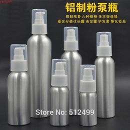 6/12/30pcs 30/50/100/120/150/250ml Aluminium lotion cosmetic bottle pressed mask Emulsion powder Pump Vials Refillable Bottleshigh qualtity