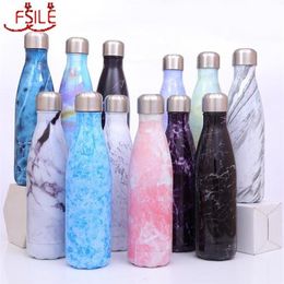 Customizable Stainless Steel Thermos Kettle Vacuum Bottle 500ml Coffee Milk Cup Outdoor Travel Sports Thermos Coke Cup 201221