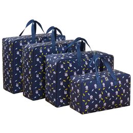 4 pcs/set Large Capacity Oxford Storage Bag M+L+2Pcs XL Closet Organizer For Quilt Cloth Travel Luggage Waterproof Container T200710